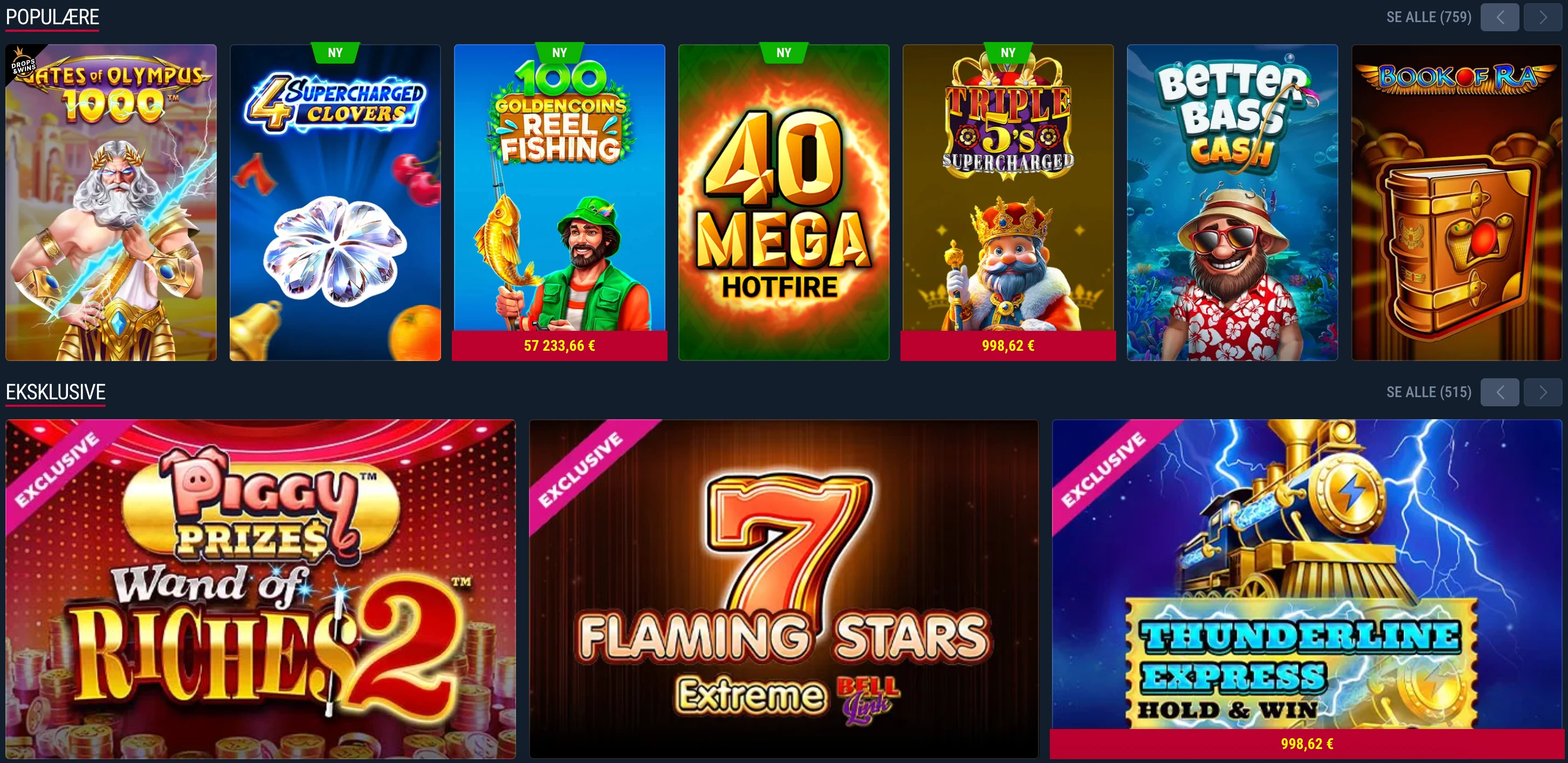 Rabona Casino spillutvalg